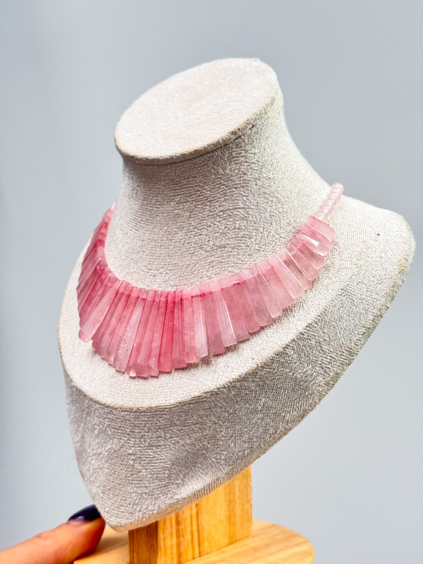 Rose Quartz Eygptian Choker