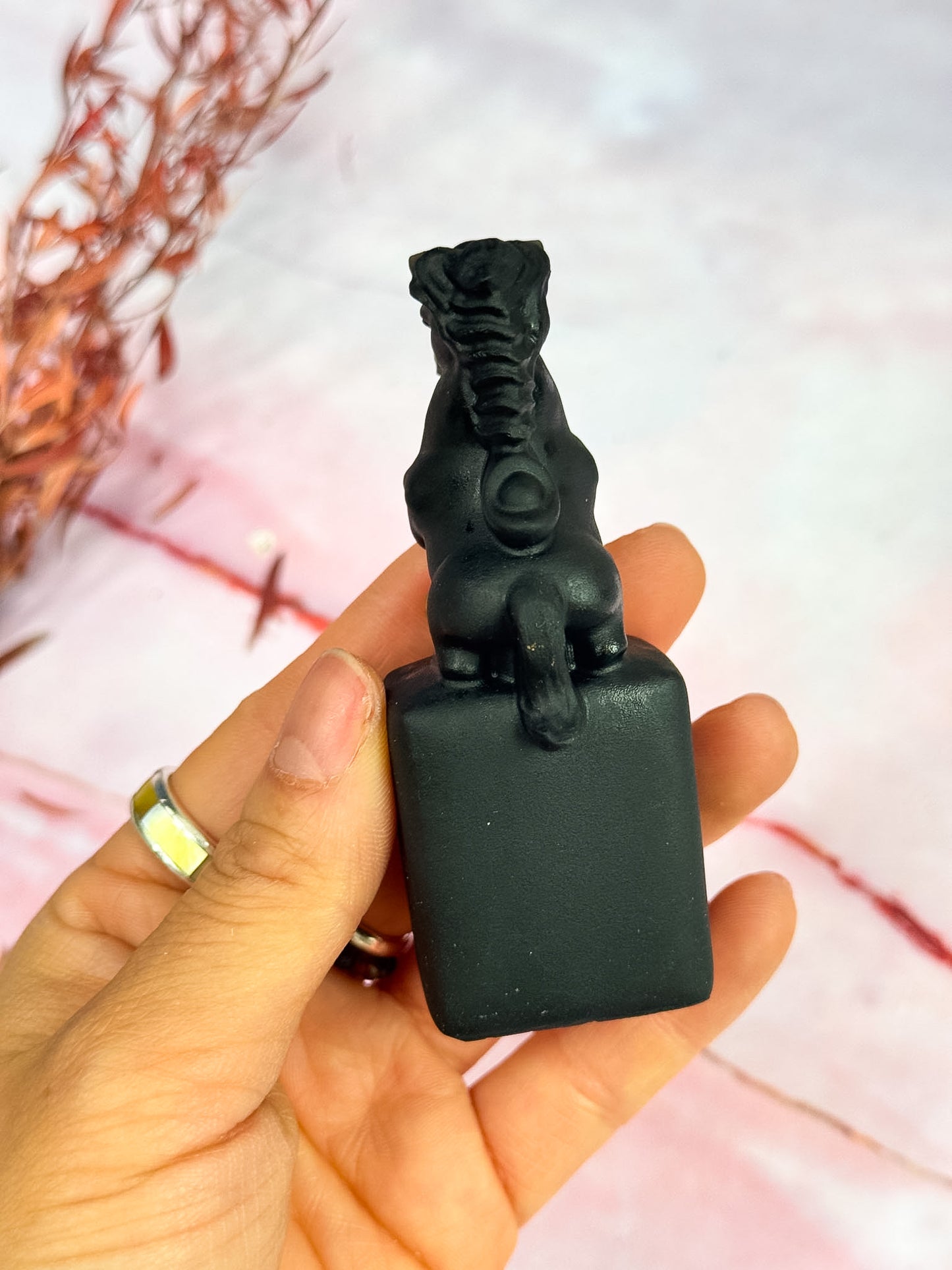 Obsidian Horse Carvings