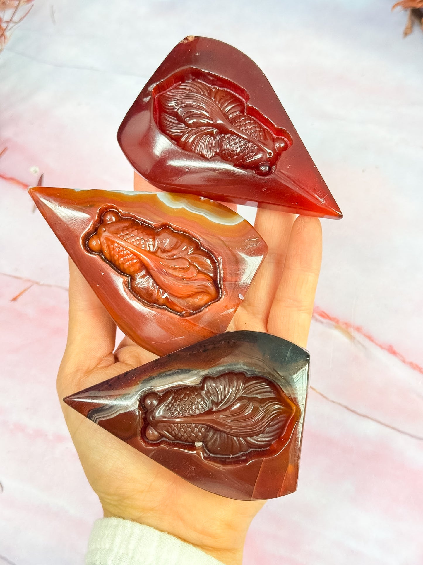 Carnelian Goldfish Freeforms