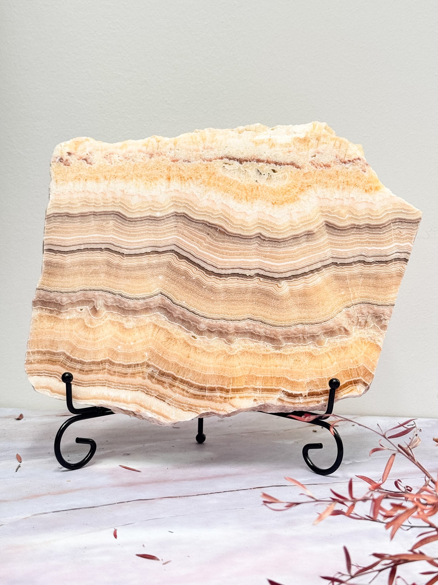 Tri-Coloured Calcite Slice