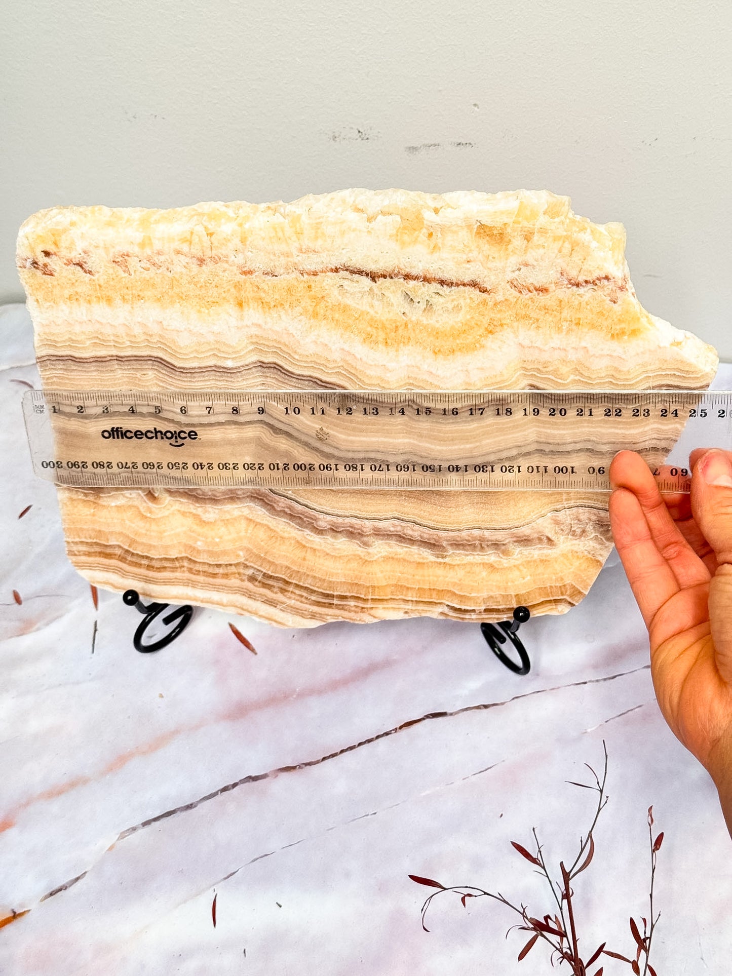 Tri-Coloured Calcite Slice