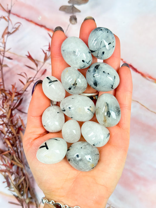 Tourmilated Quartz Tumbles