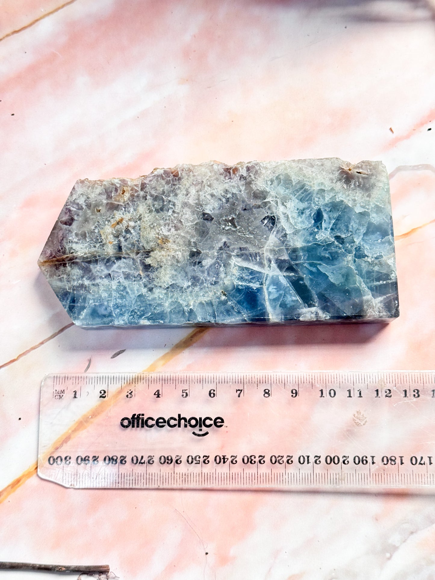 Half-Polished Fluorite Tower