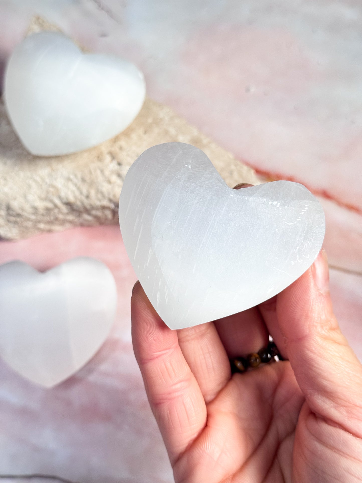 Selenite Hearts