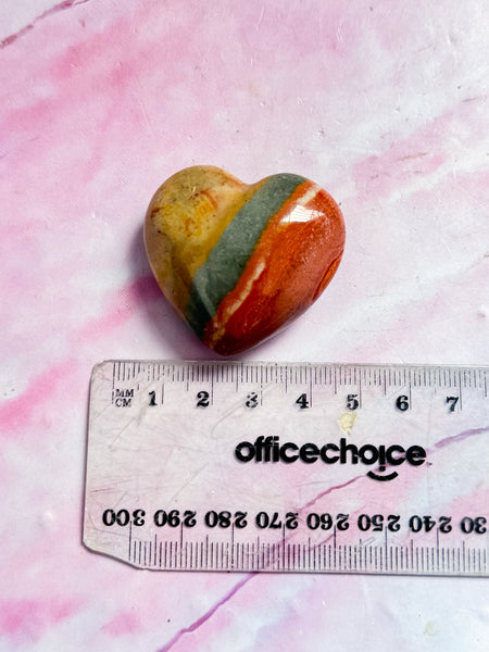 Polychrome Jasper Hearts