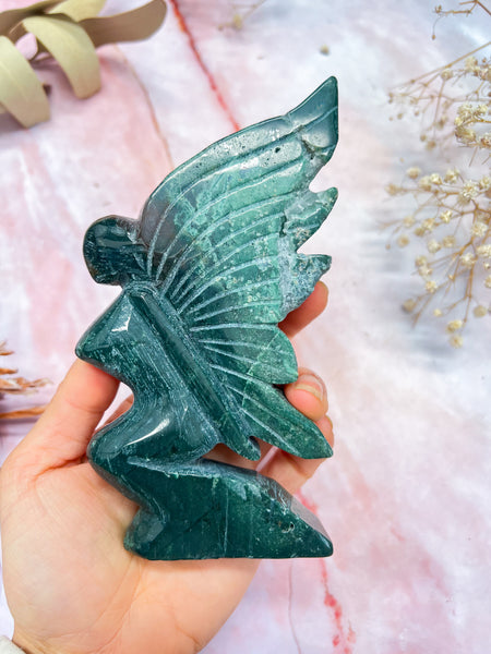 Ocean Jasper Fairy Carving