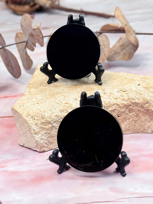 Small Obsidian Scrying Mirros