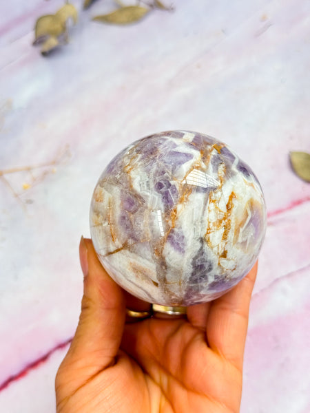 Chevron Amethyst Sphere