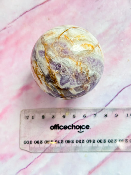 Chevron Amethyst Sphere