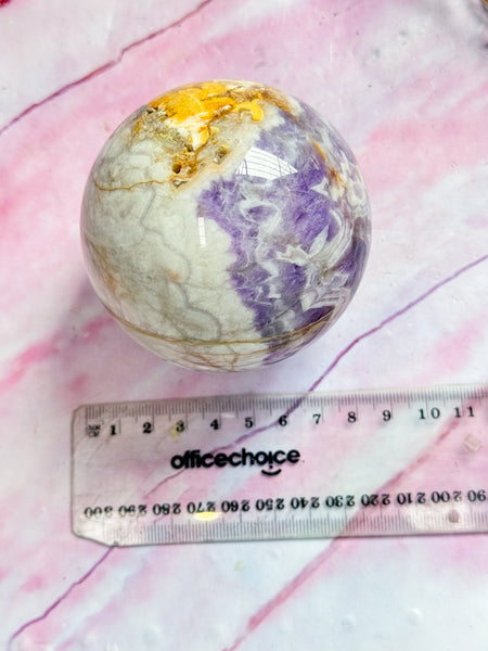 Chevron Amethyst Sphere