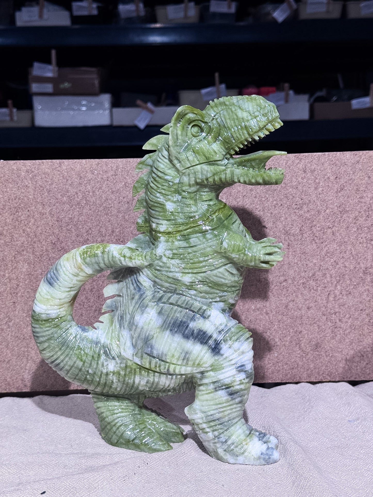 Serpentine T-Rex Carving