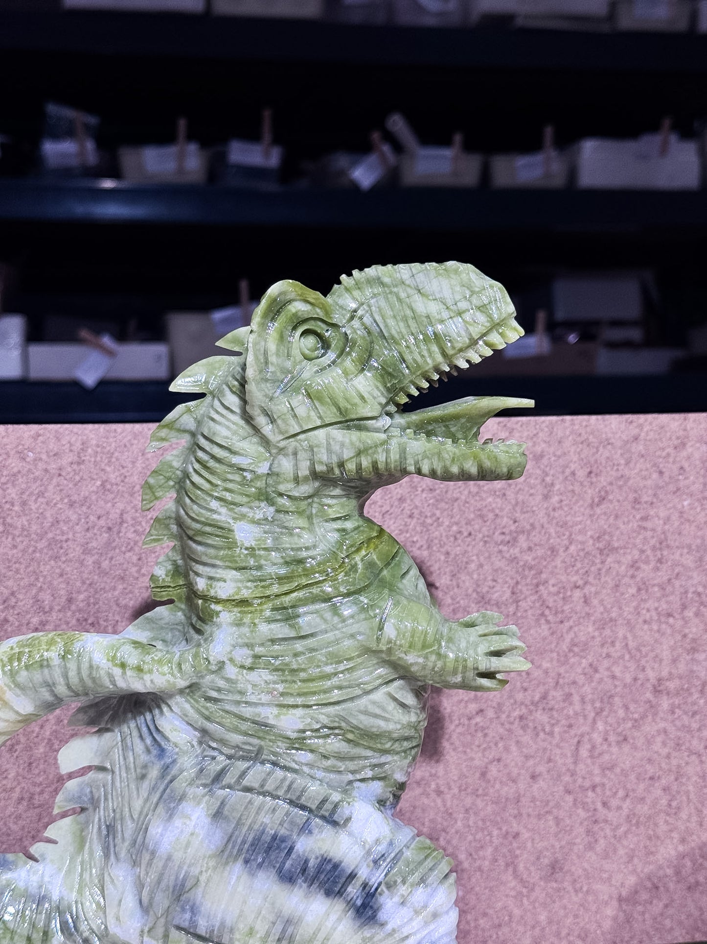 Serpentine T-Rex Carving
