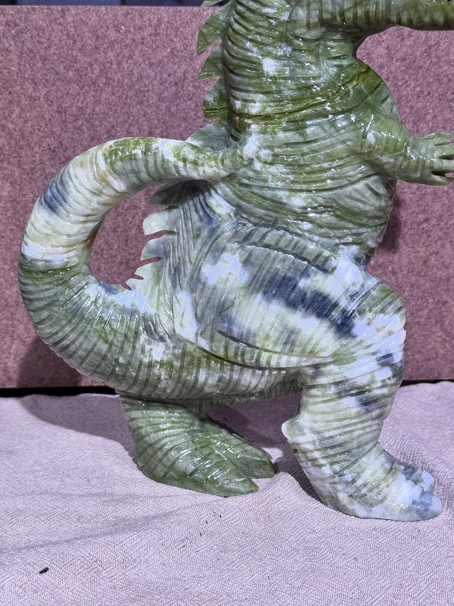 Serpentine T-Rex Carving