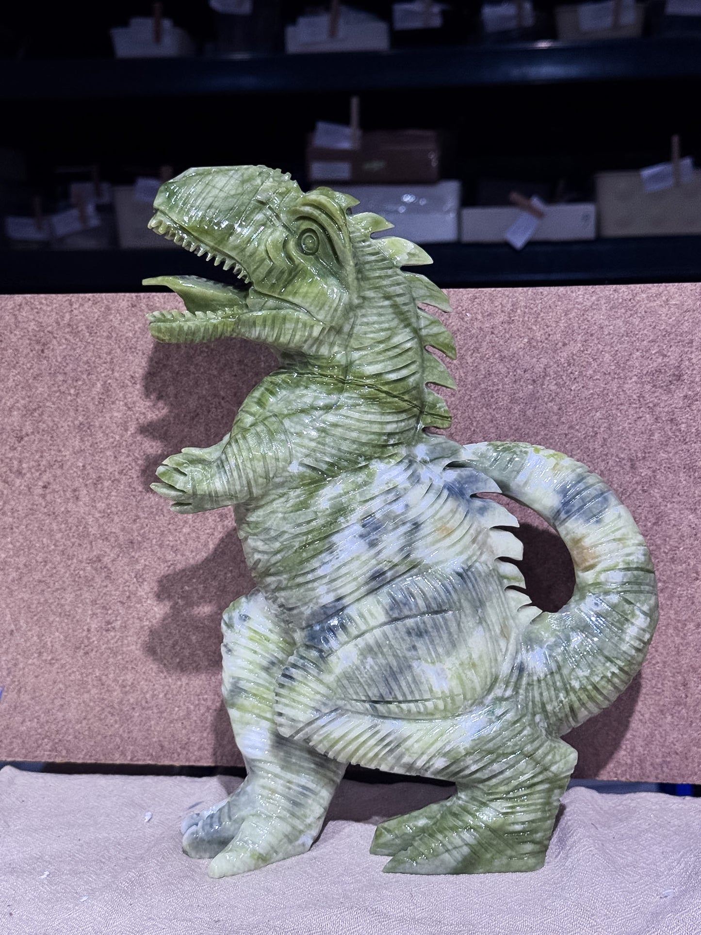 Serpentine T-Rex Carving