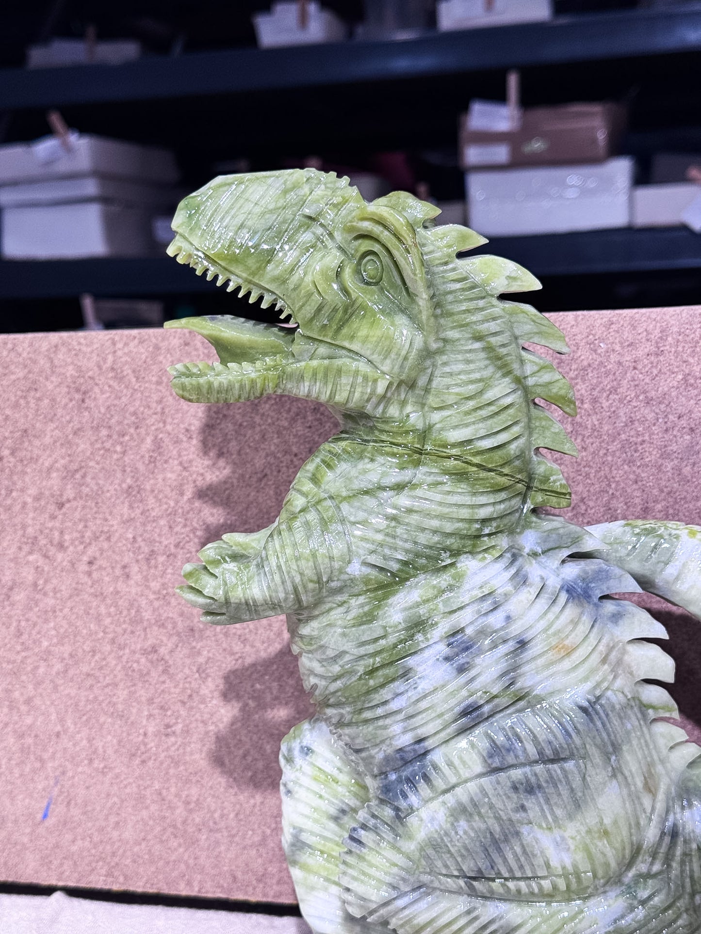 Serpentine T-Rex Carving
