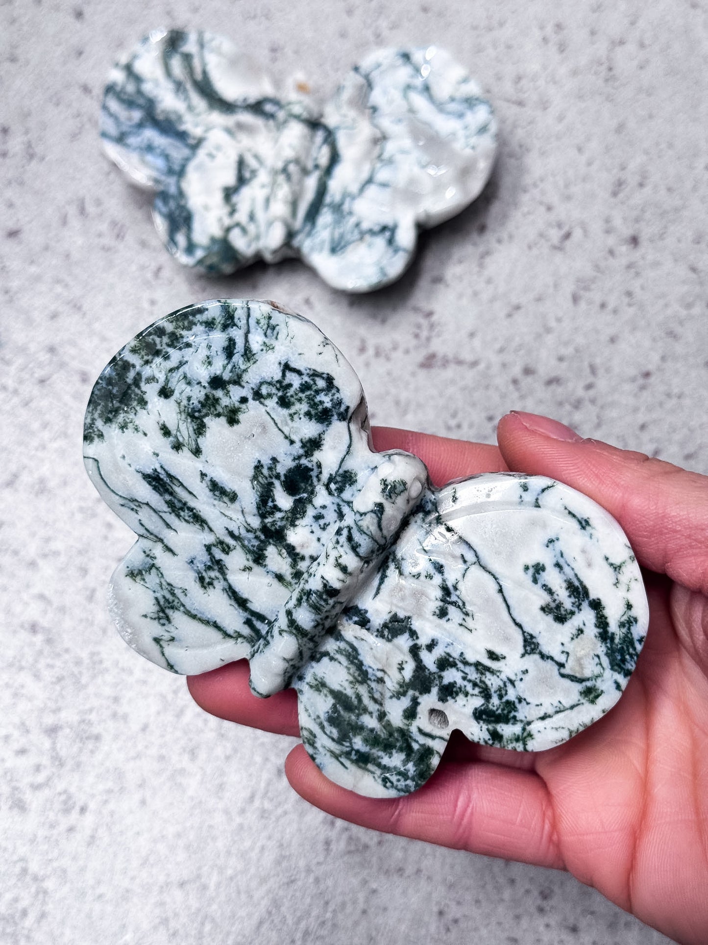 Moss Agate Butterfly