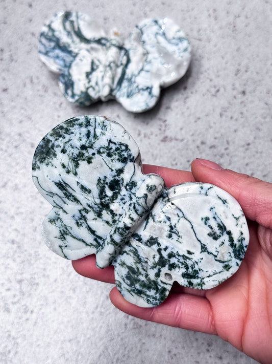 Moss Agate Butterfly