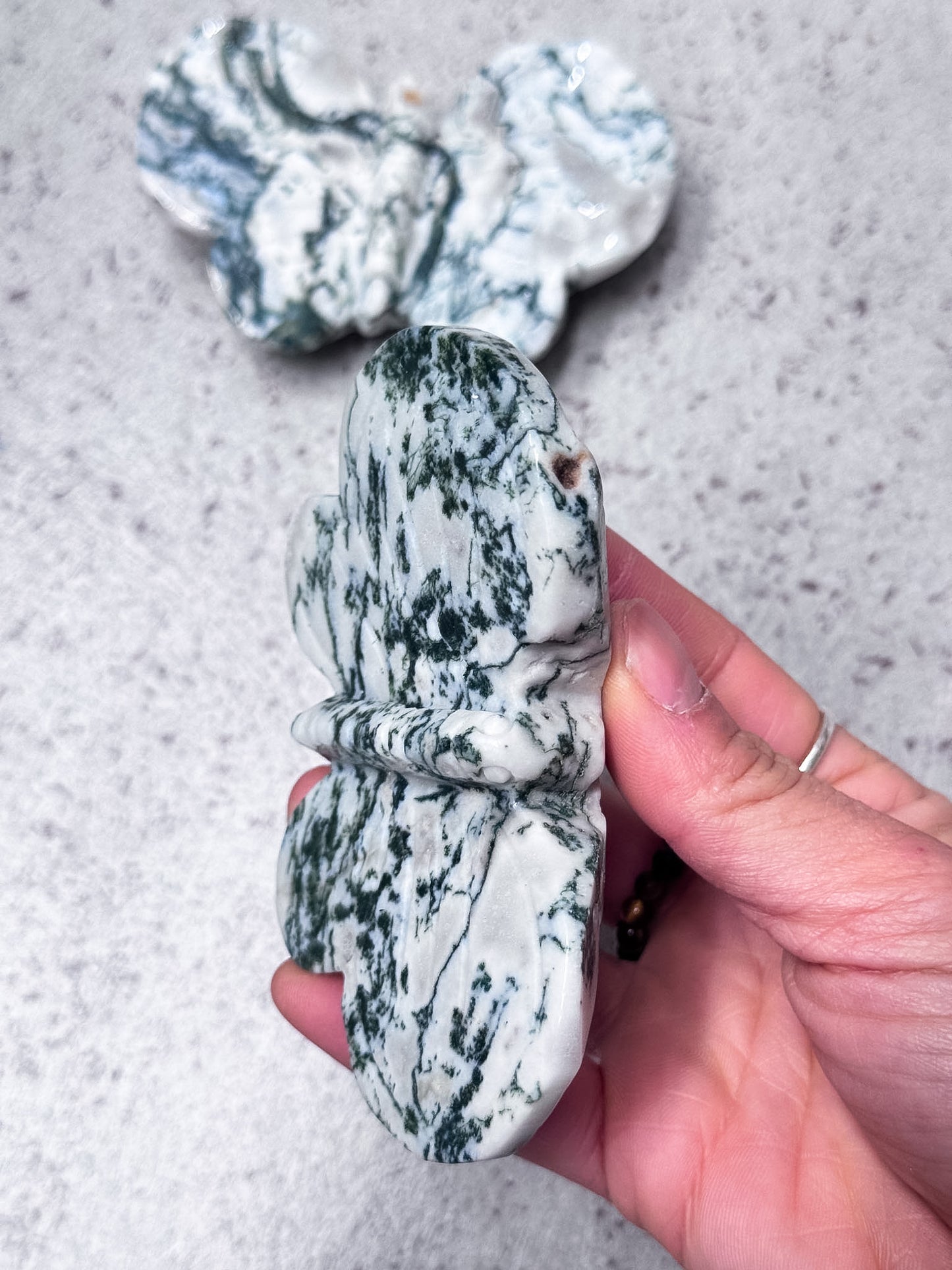 Moss Agate Butterfly