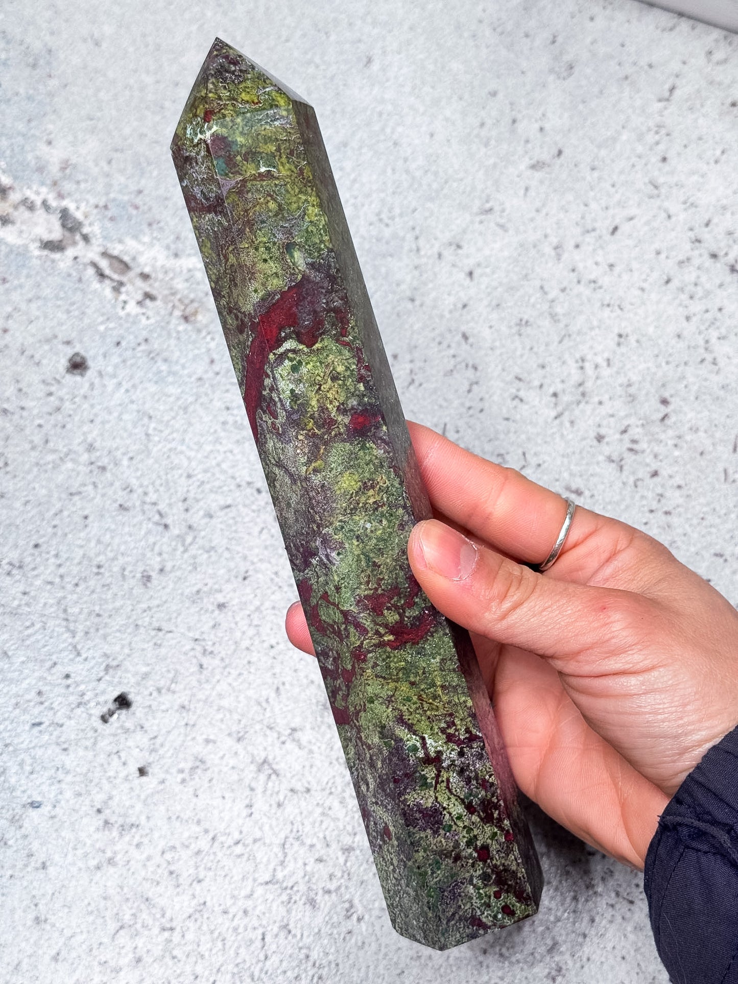 Dragon Blood Jasper Tower