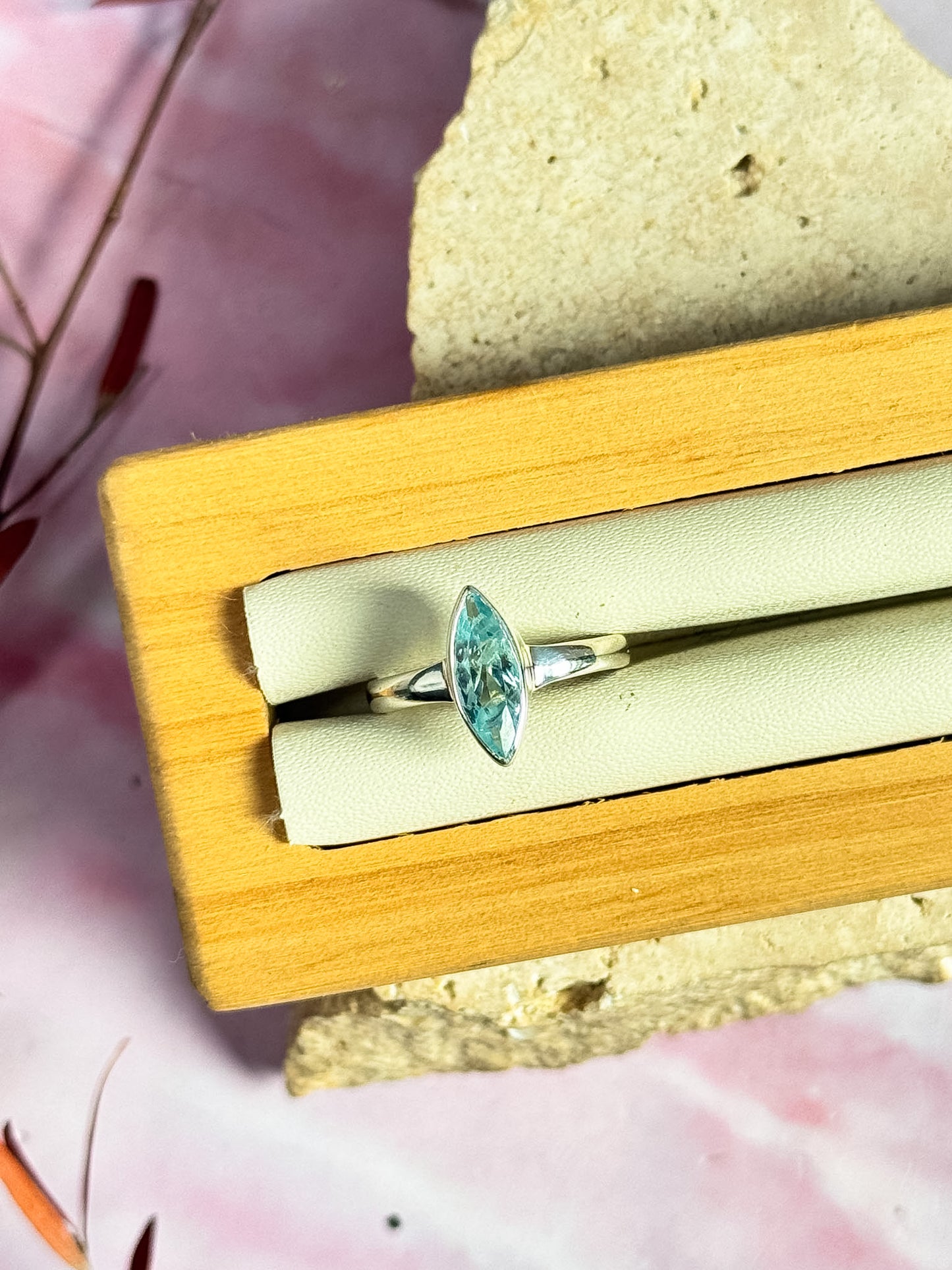 Faceted Aquamarine Rings