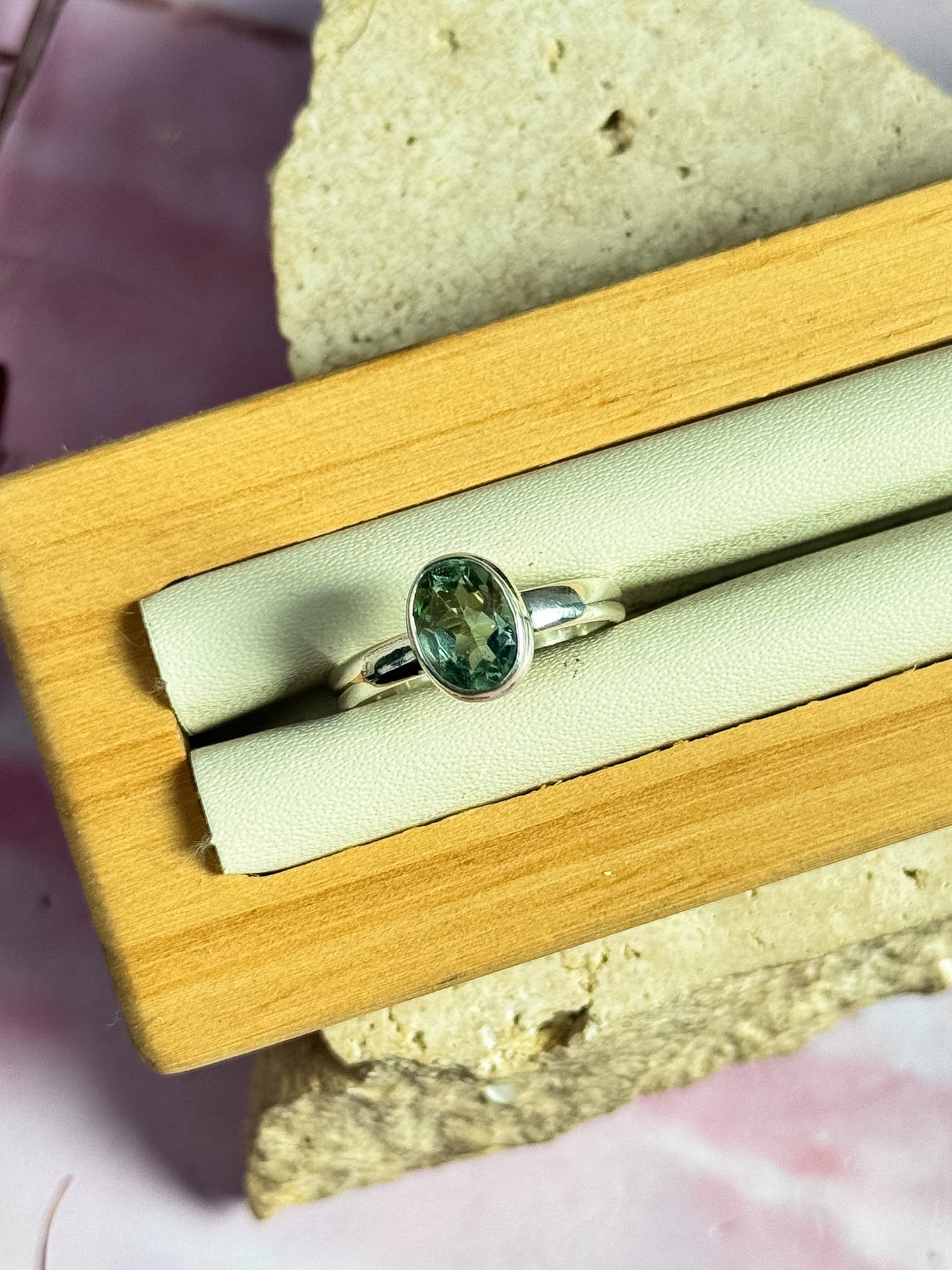 Faceted Aquamarine Rings