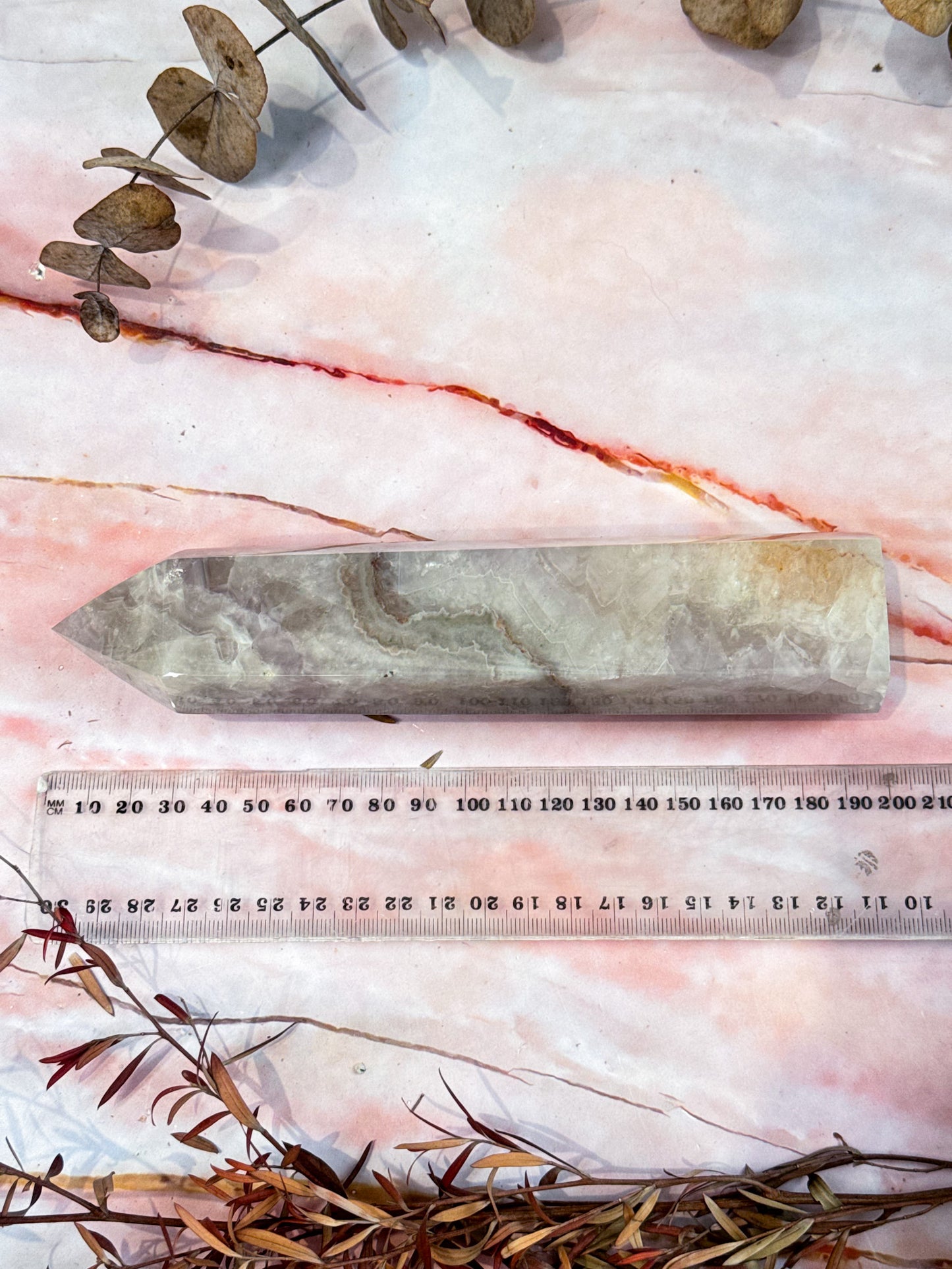 Amethyst and Crazy Lace Agate Tower