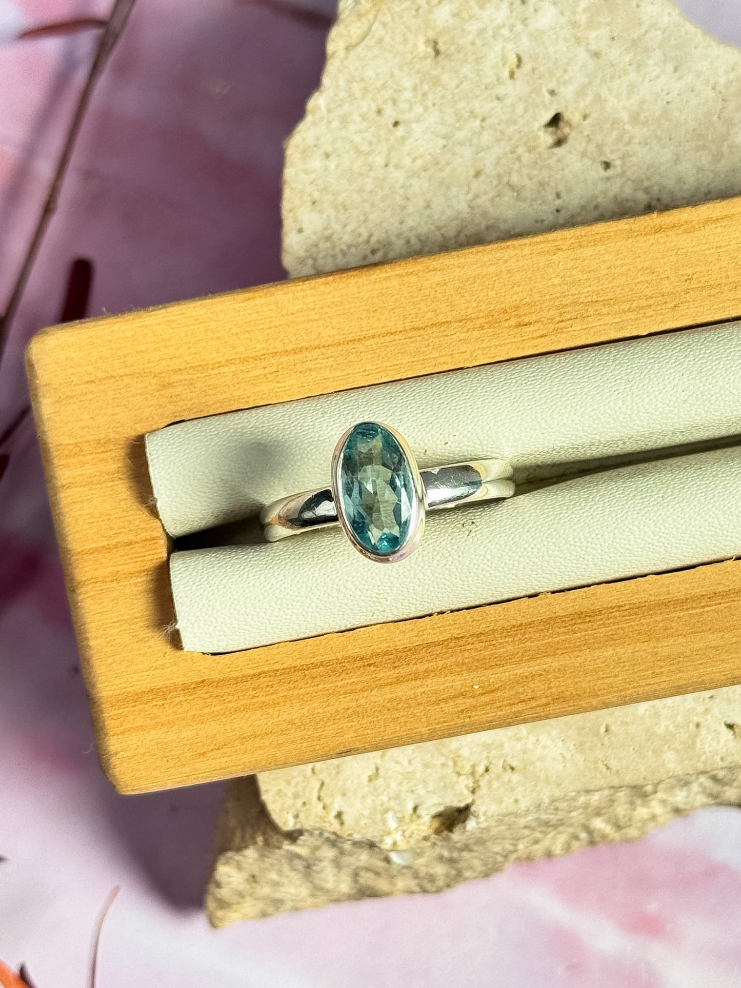 Faceted Aquamarine Rings