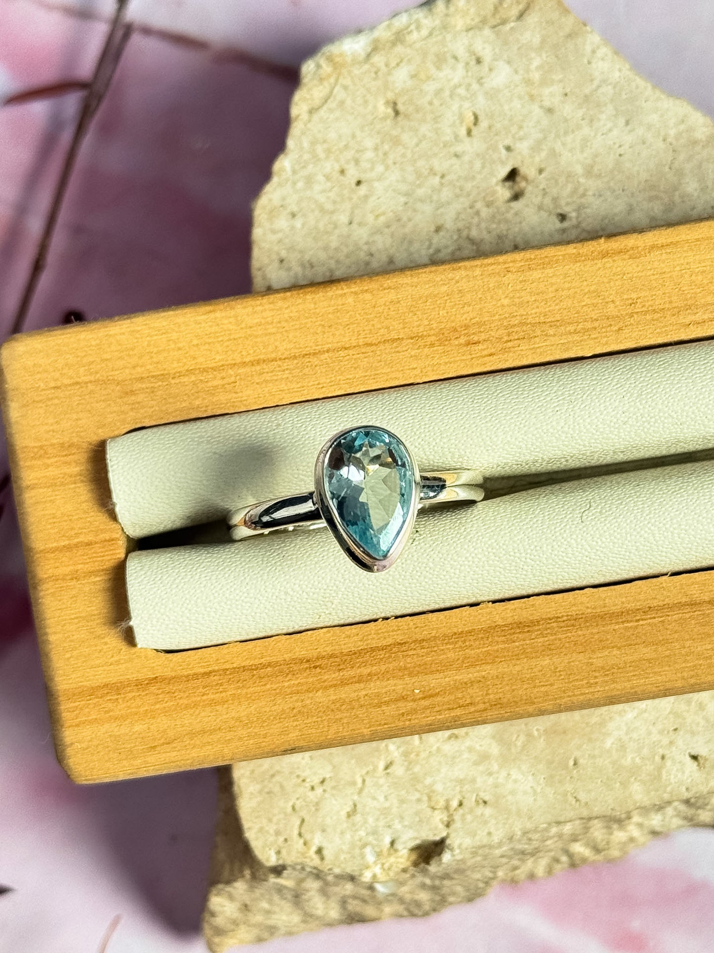 Faceted Aquamarine Rings