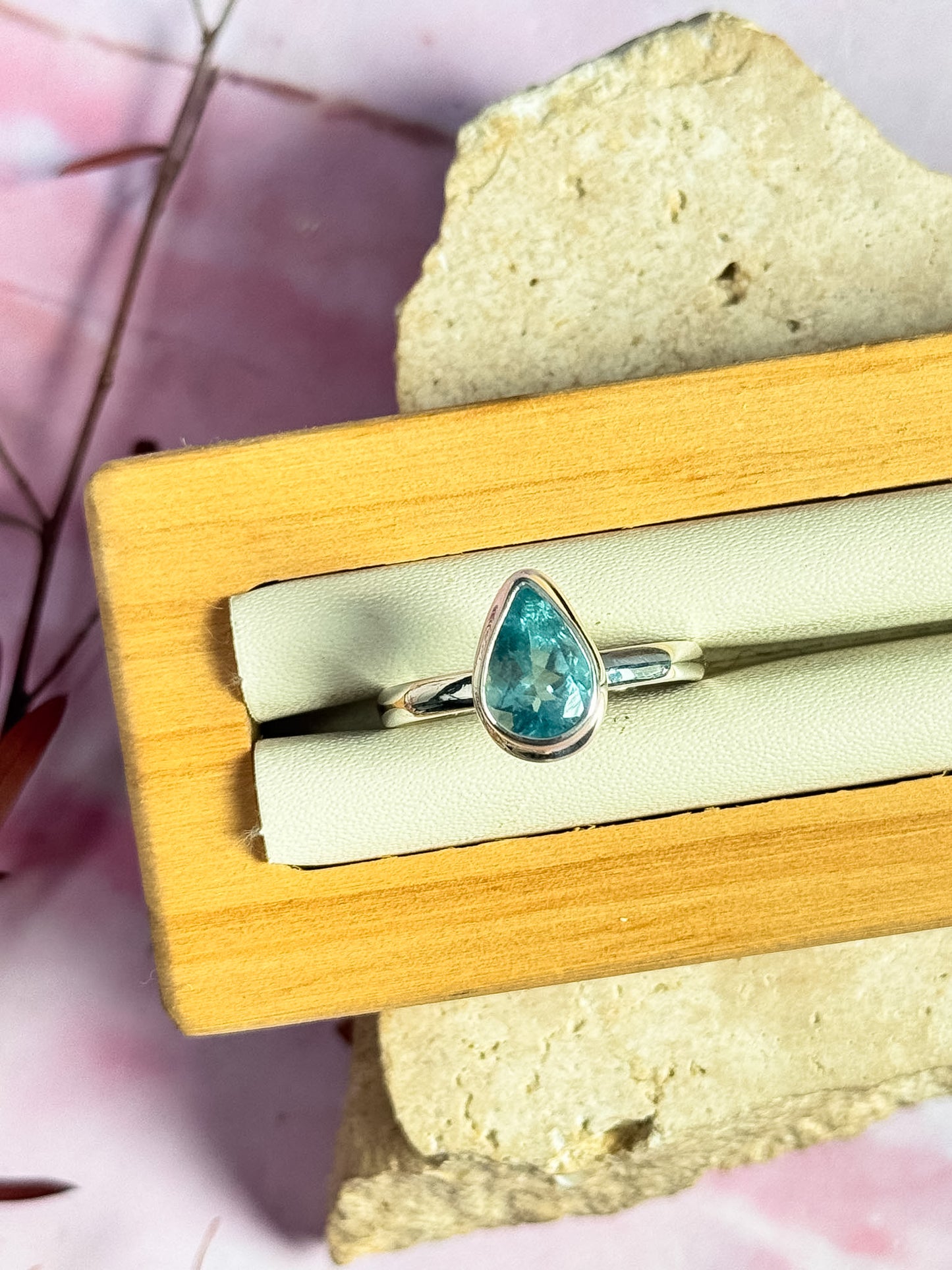 Faceted Aquamarine Rings