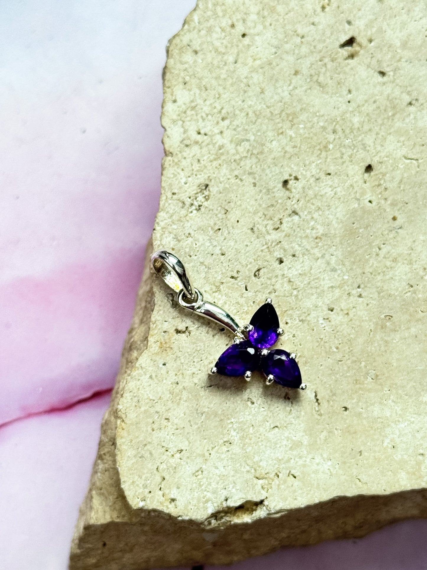 Faceted Amethyst Pendants