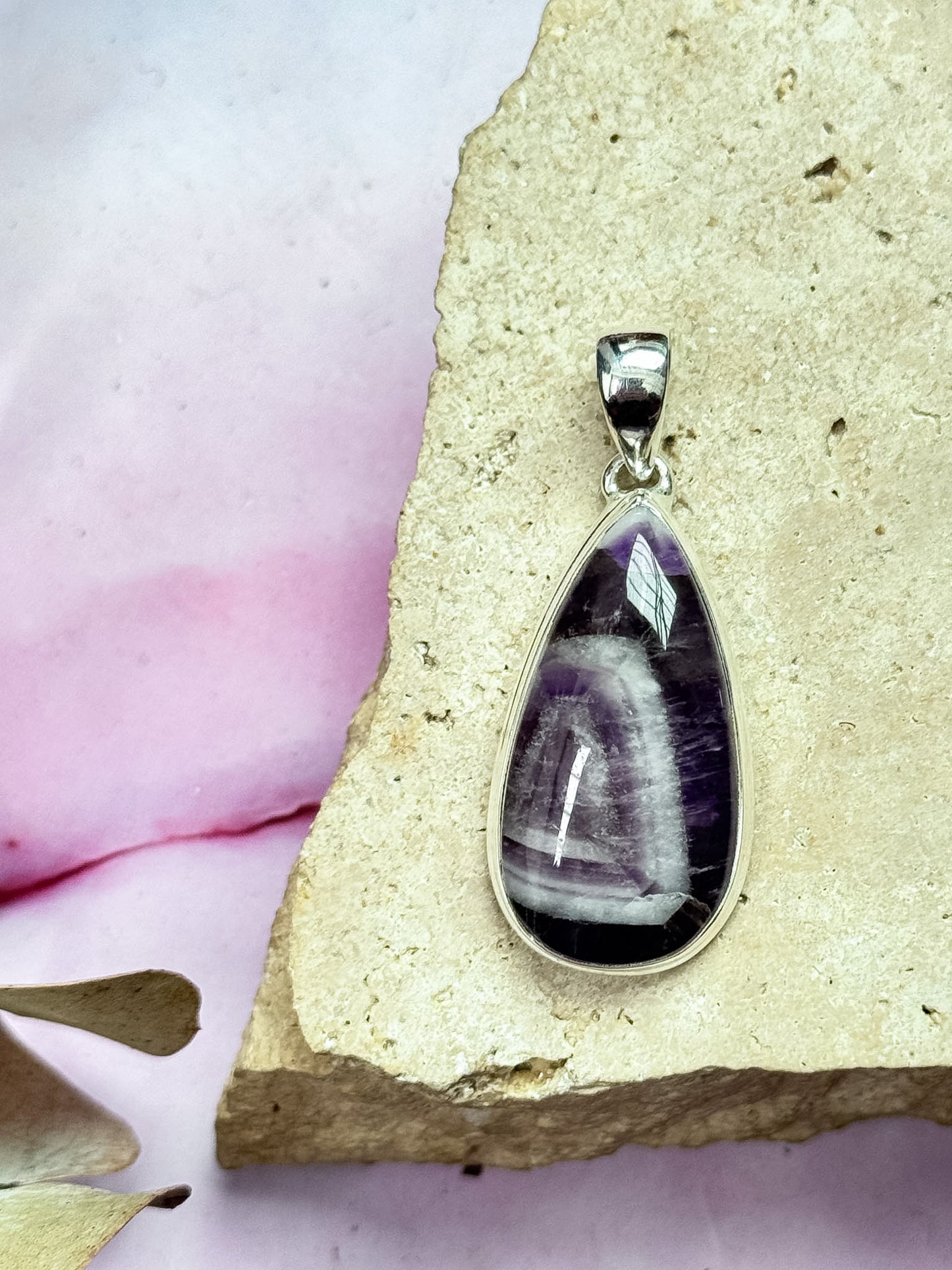 Chevron Amethyst Pendants
