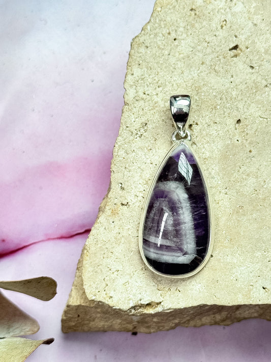Chevron Amethyst Pendants