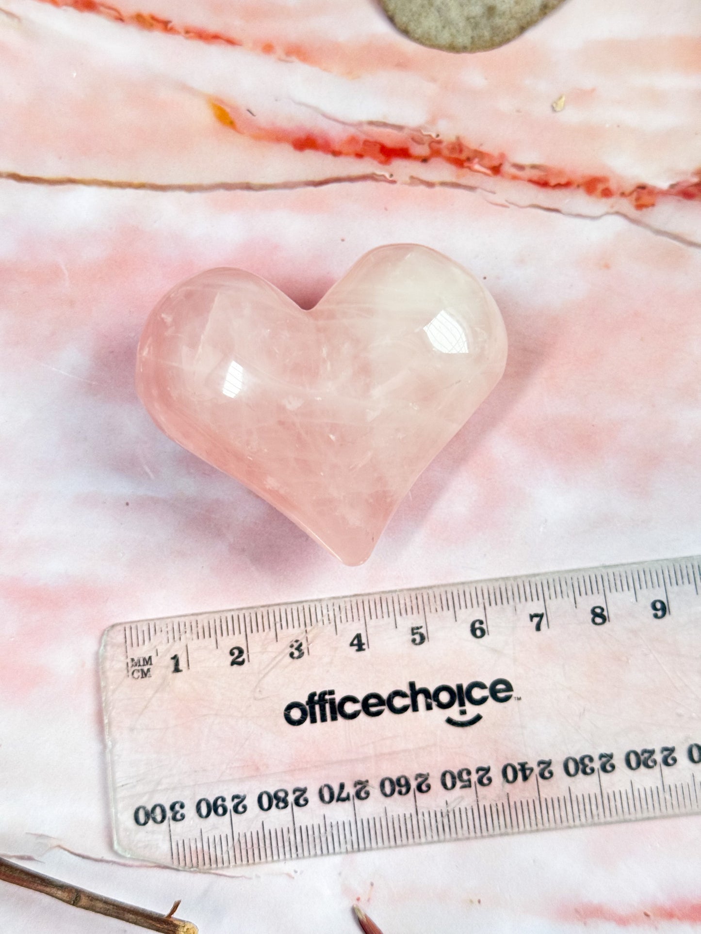 Rose Quartz Puffy Hearts