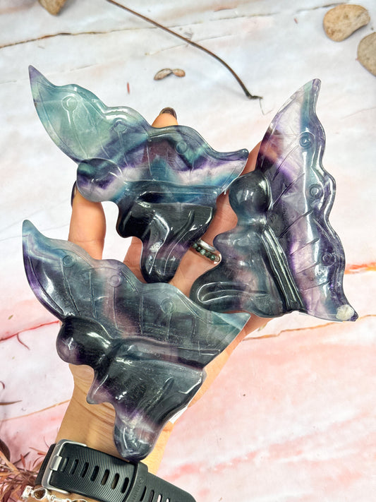 Fluorite Fairy Carvings