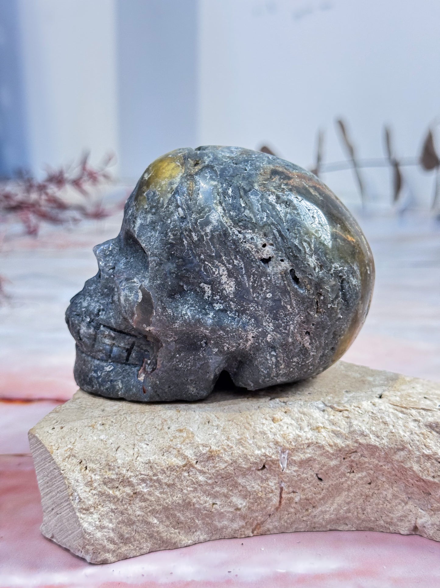 Sphalerite with Calcite Skull #1