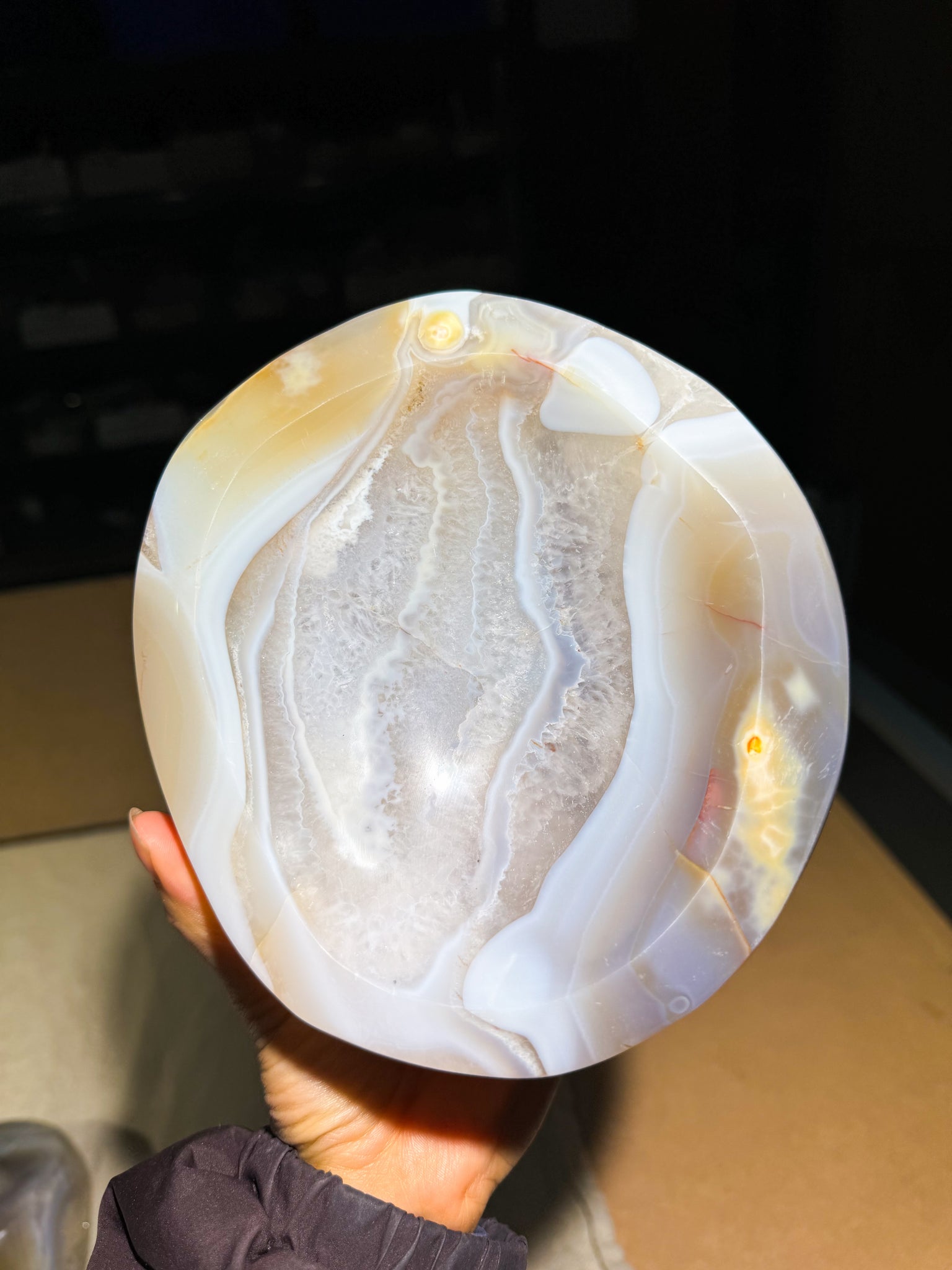 Agate and Quartz Bowl