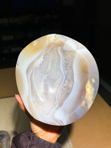 Agate and Quartz Bowl