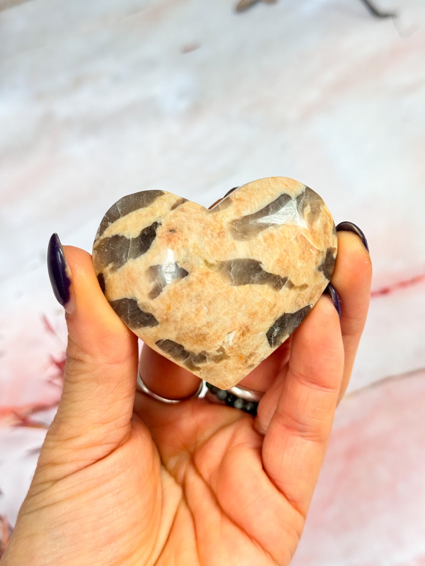 Zebradorite Hearts and Palmstones