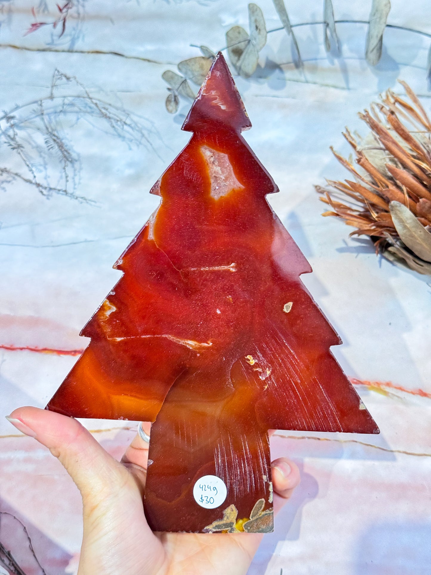 Carnelian Druzy Tree