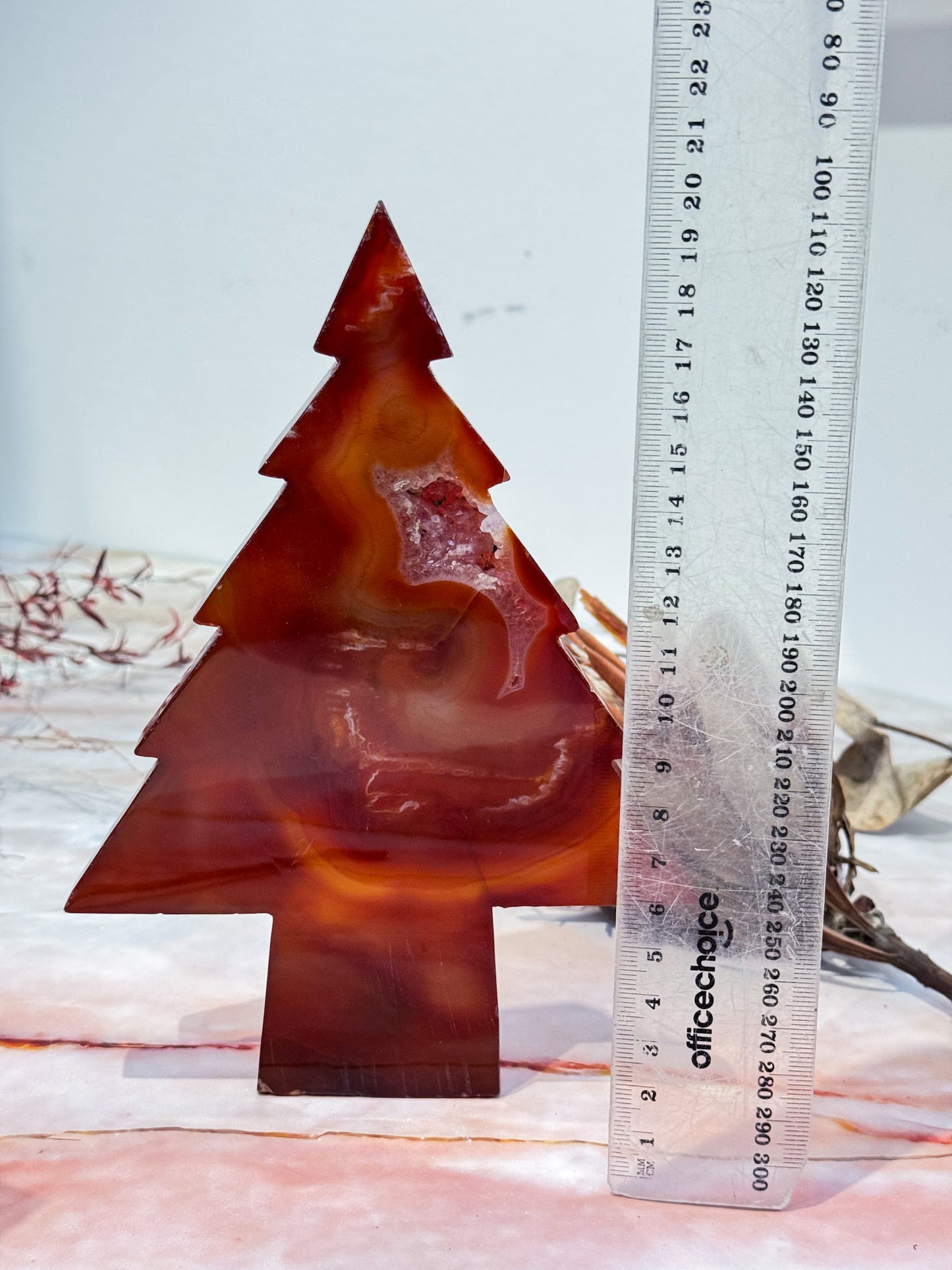 Carnelian Druzy Tree