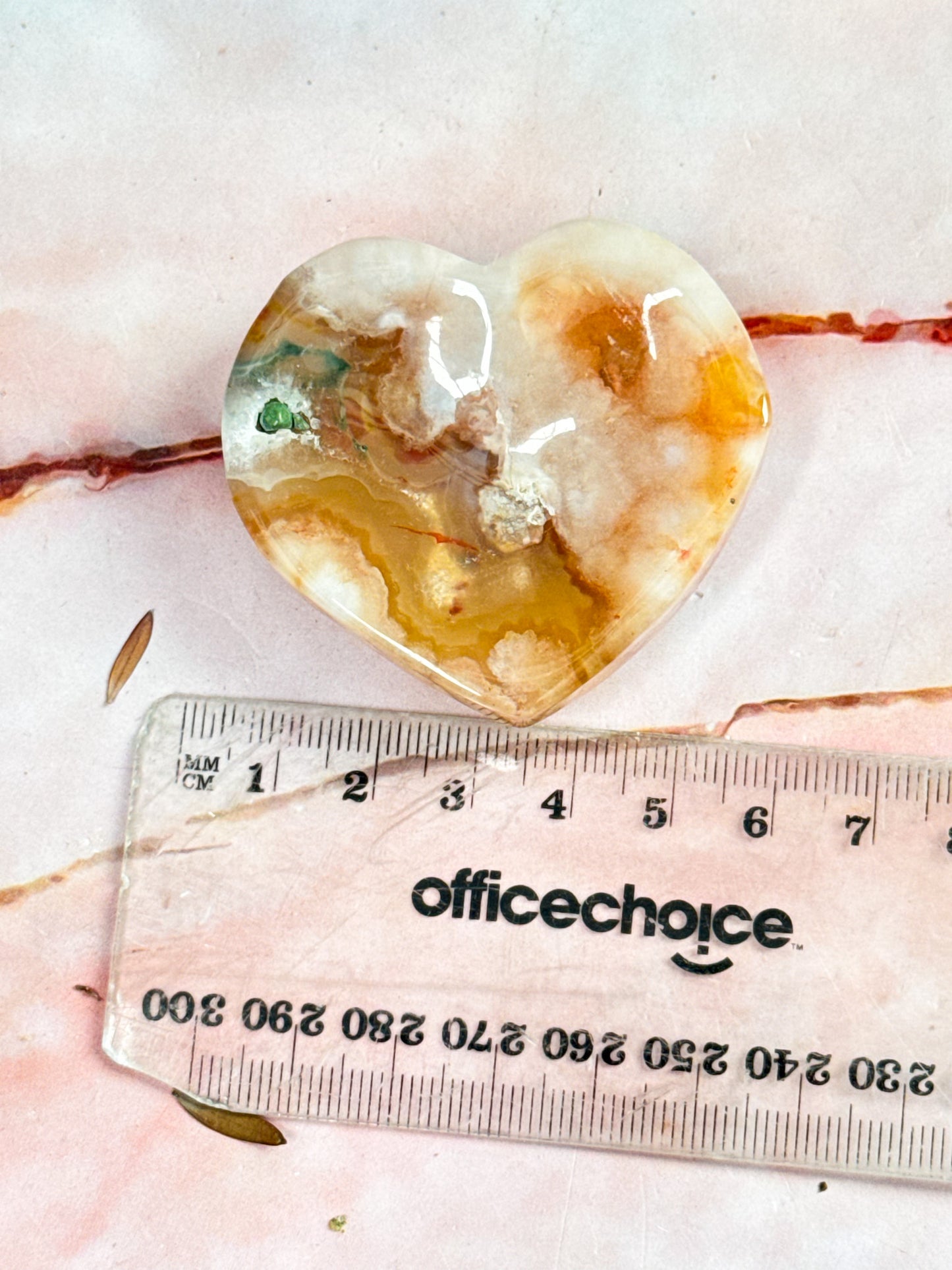 Flower Agate Heart Bowls