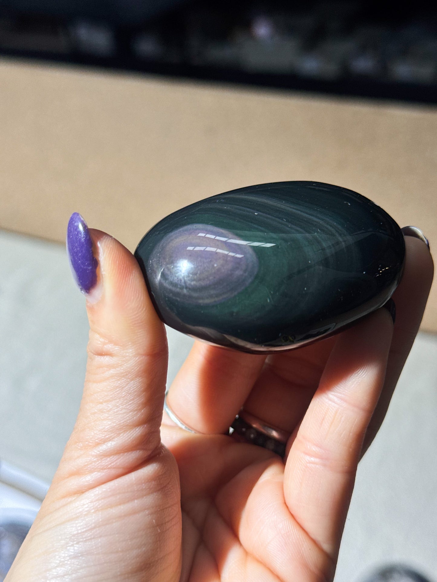 Rainbow Obsidian Palmstones