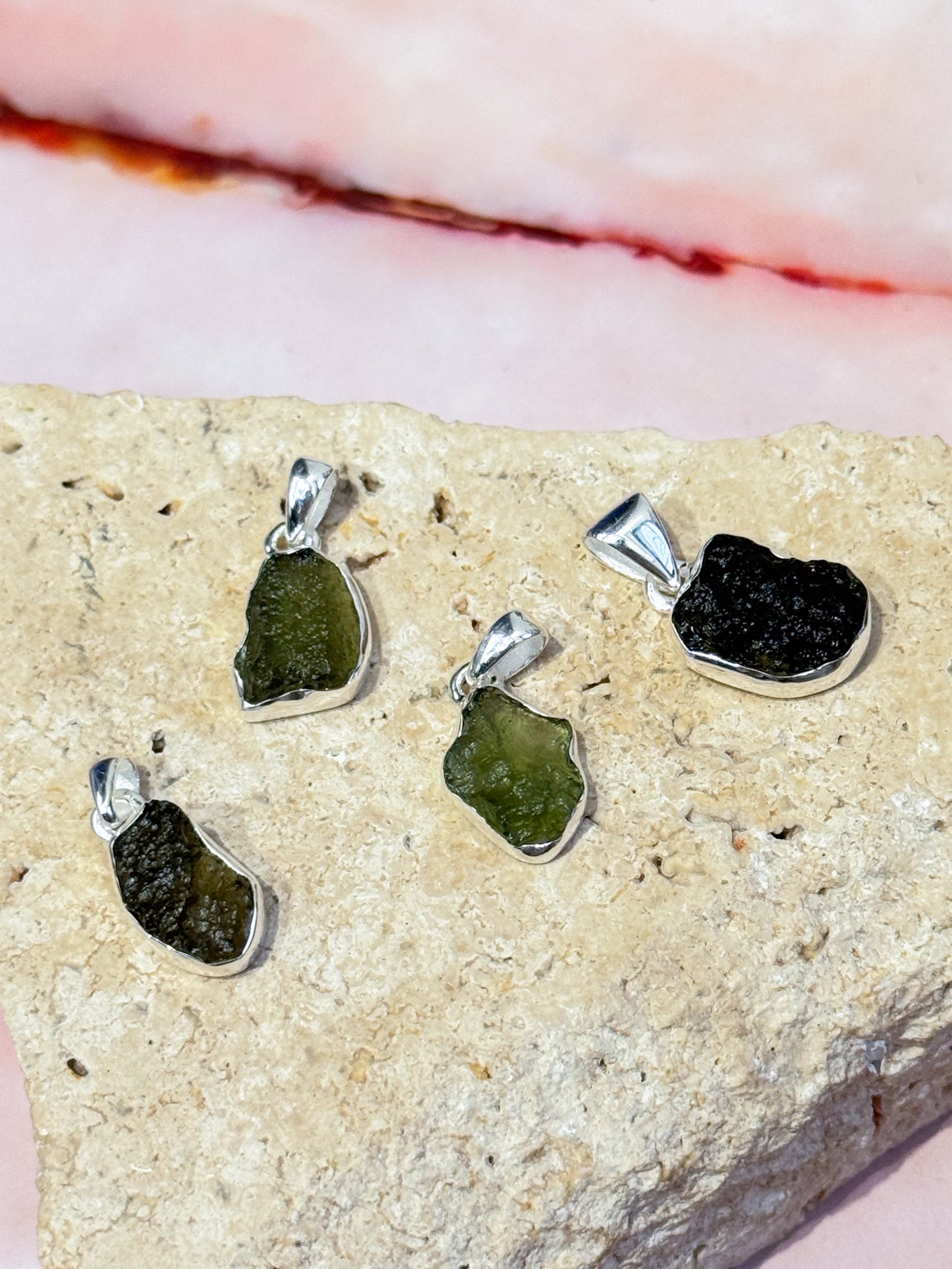 Moldavite Pendants