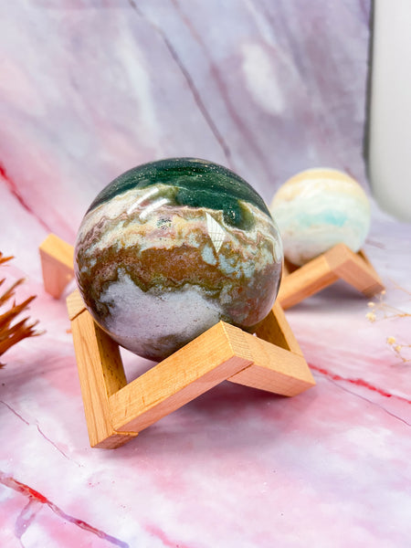 Zig Zag Wooden Sphere Stand Holders