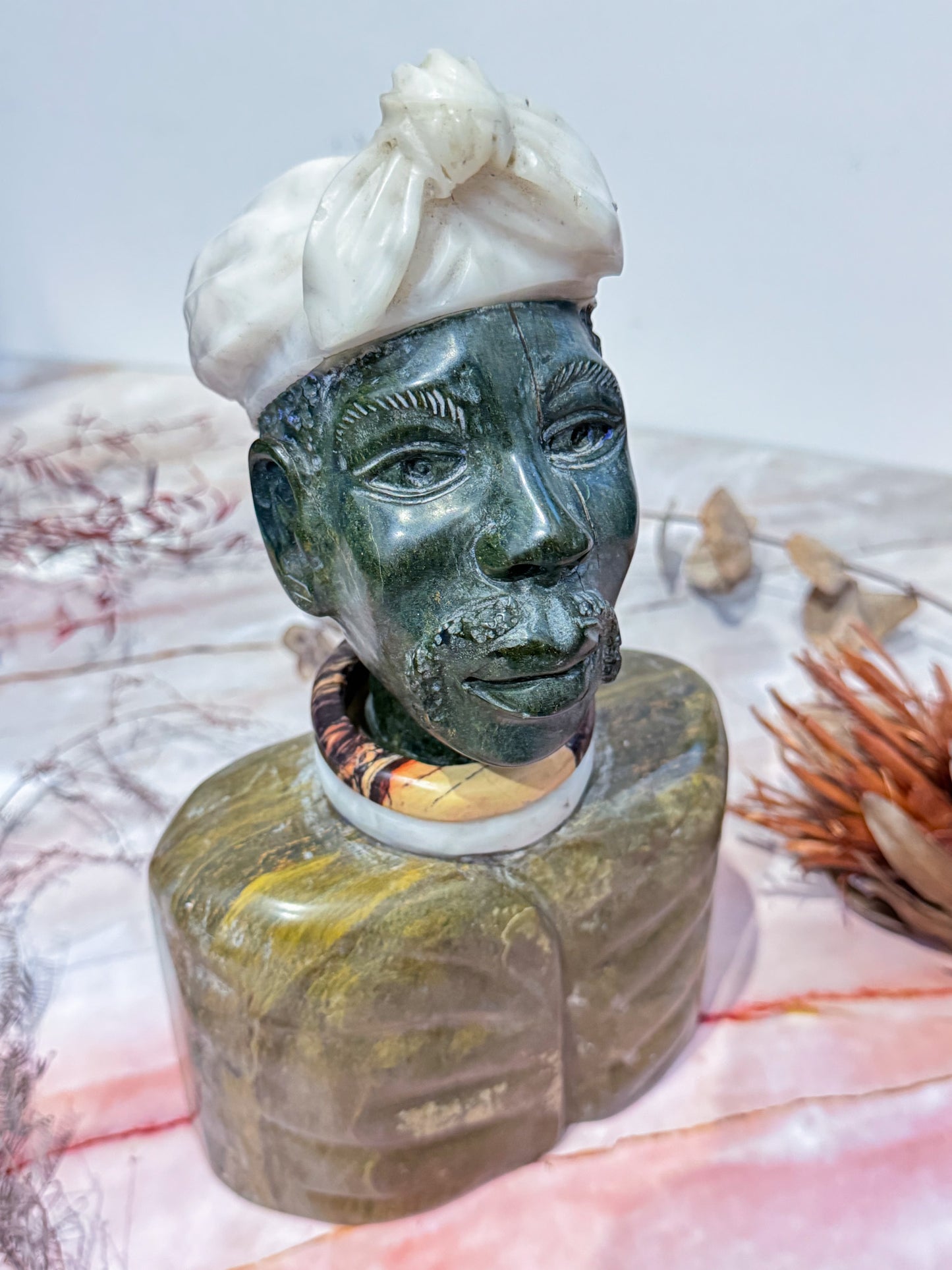 African Bust Carving