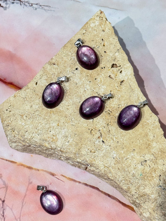 Purple Mica Pendants
