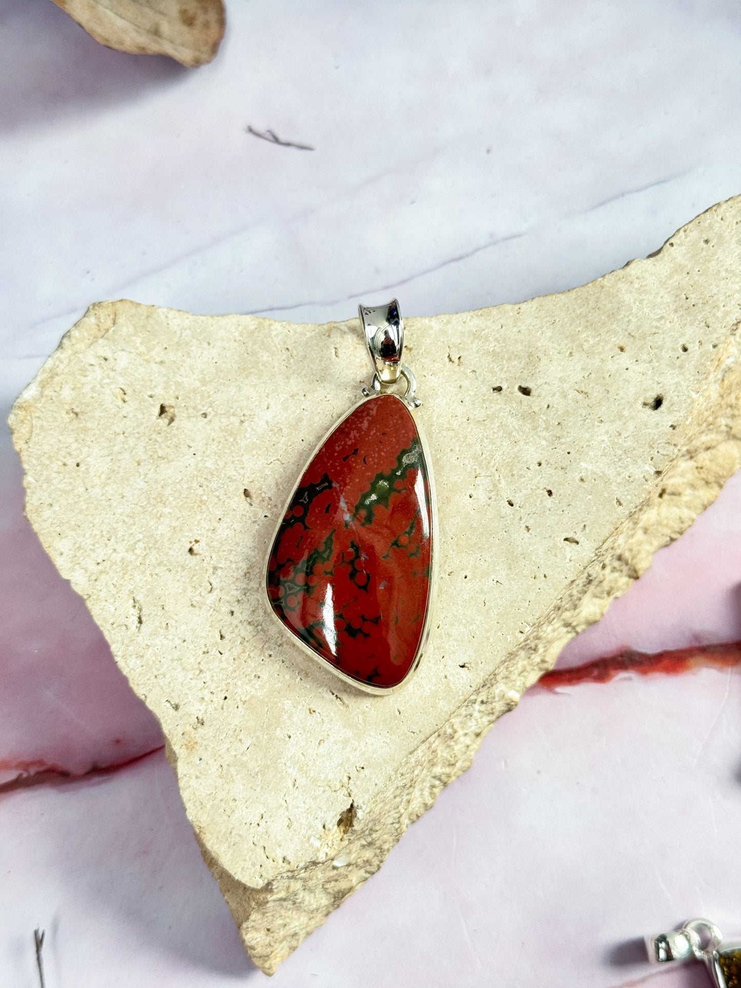 Orbicular Ocean Jasper Pendants