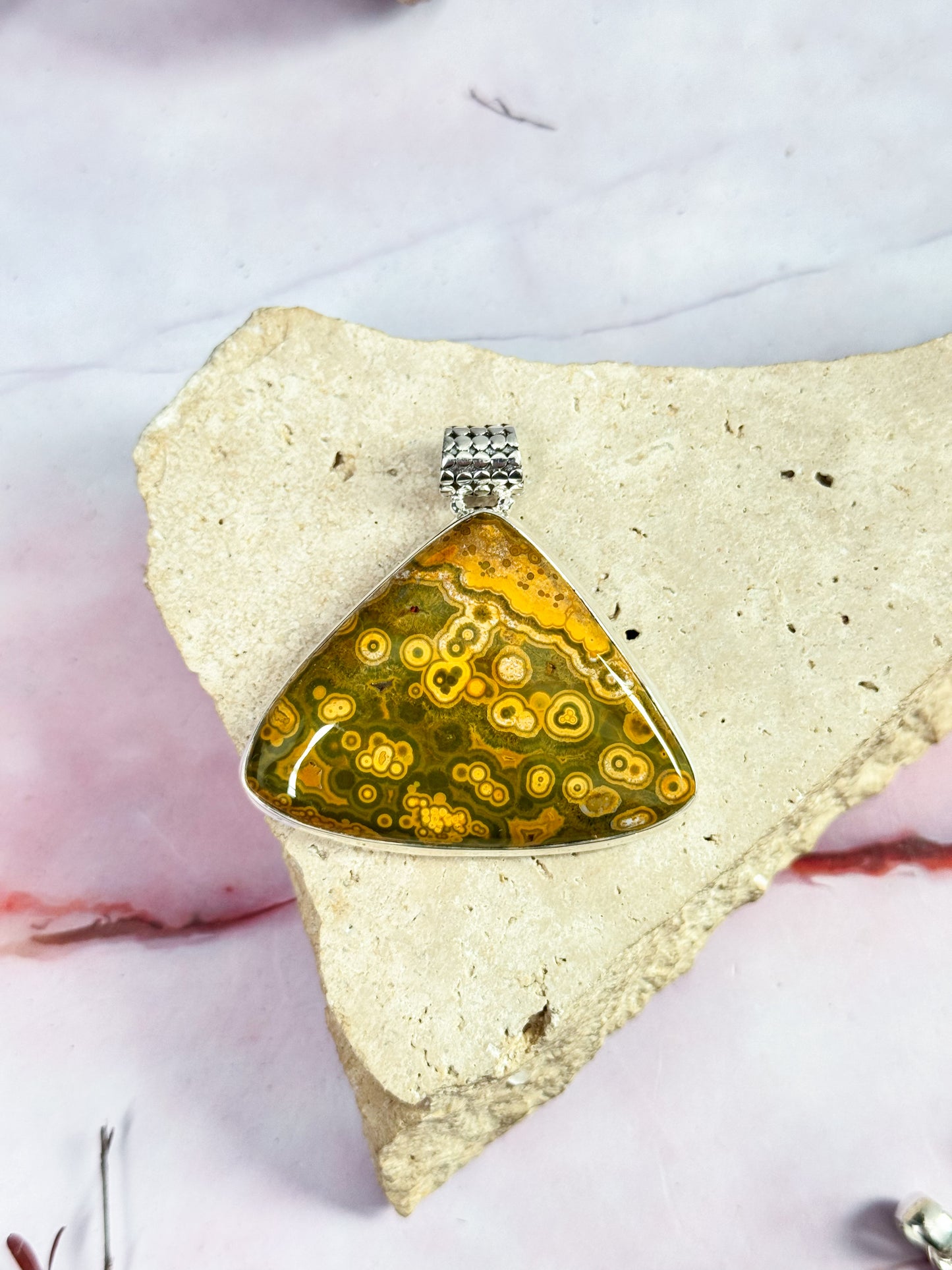 Orbicular Ocean Jasper Pendants