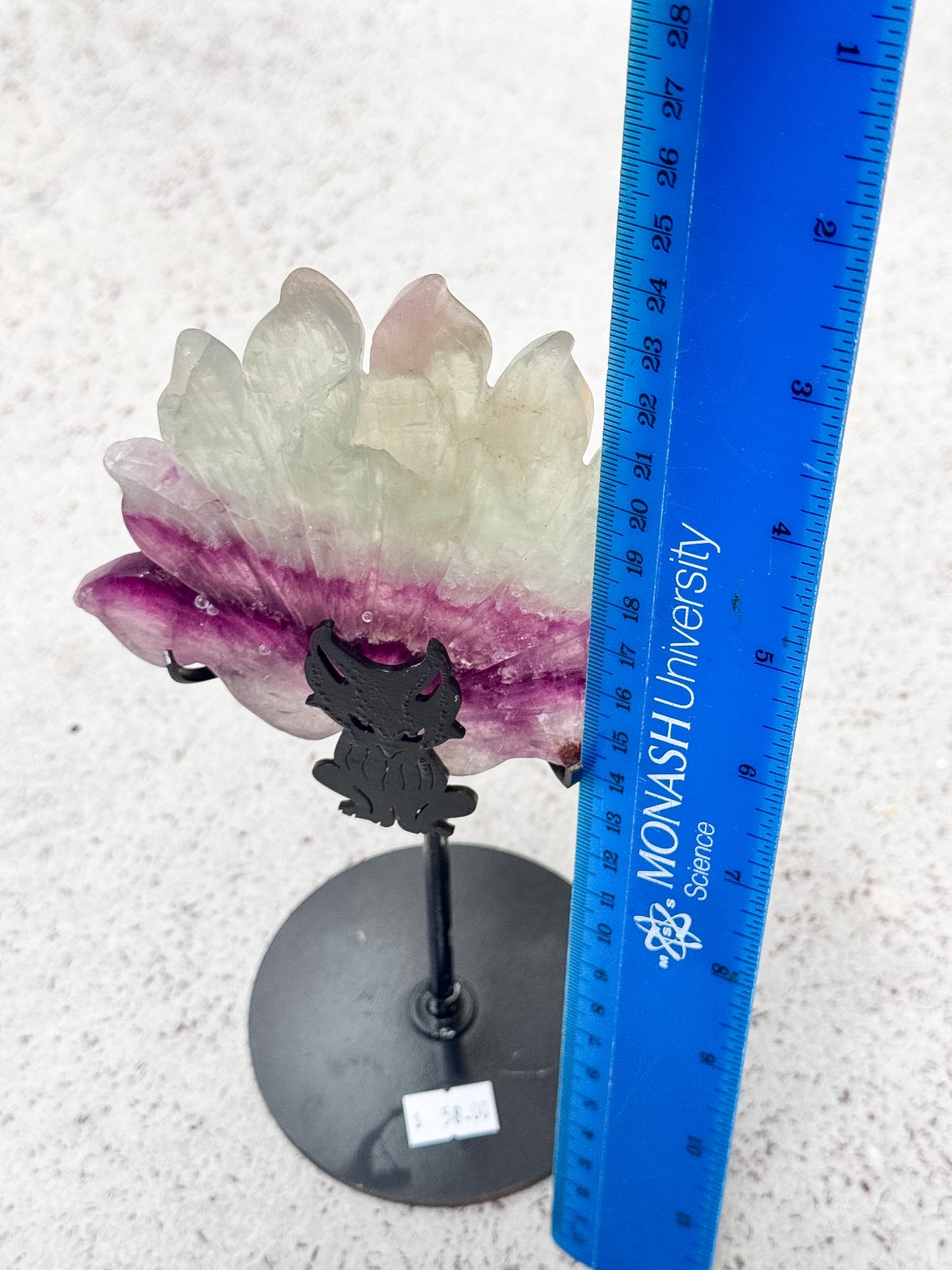 Fluorite Kitsune on Stand