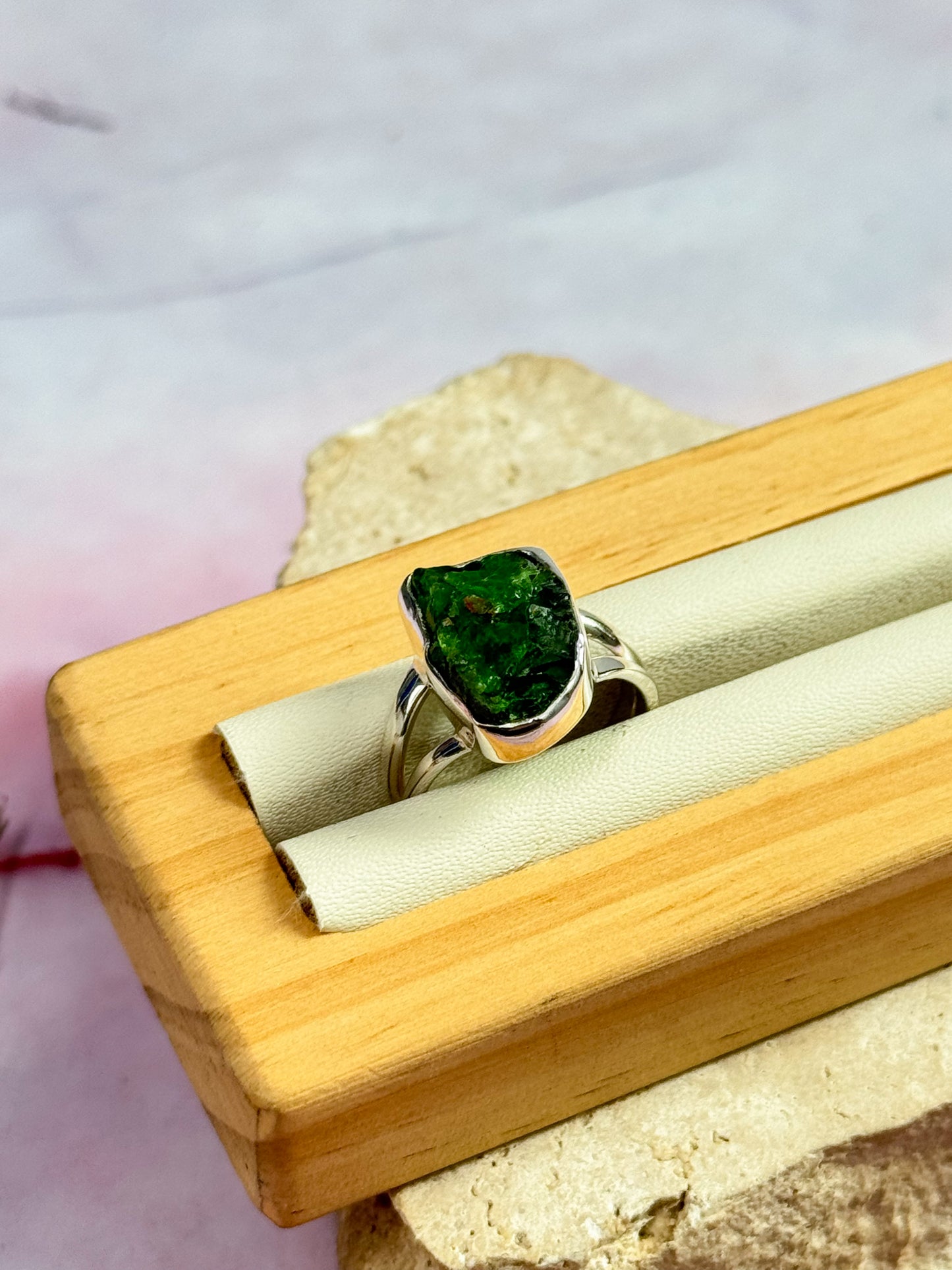 Chrome Diopside Ring - Size 6